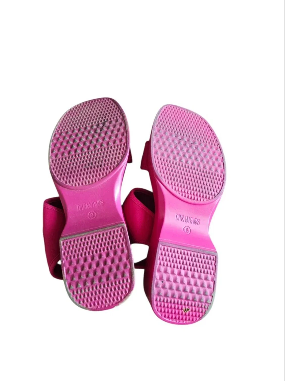 Dream Pairs Women's Pink Barbie Platform Chunky Sandals Size 8